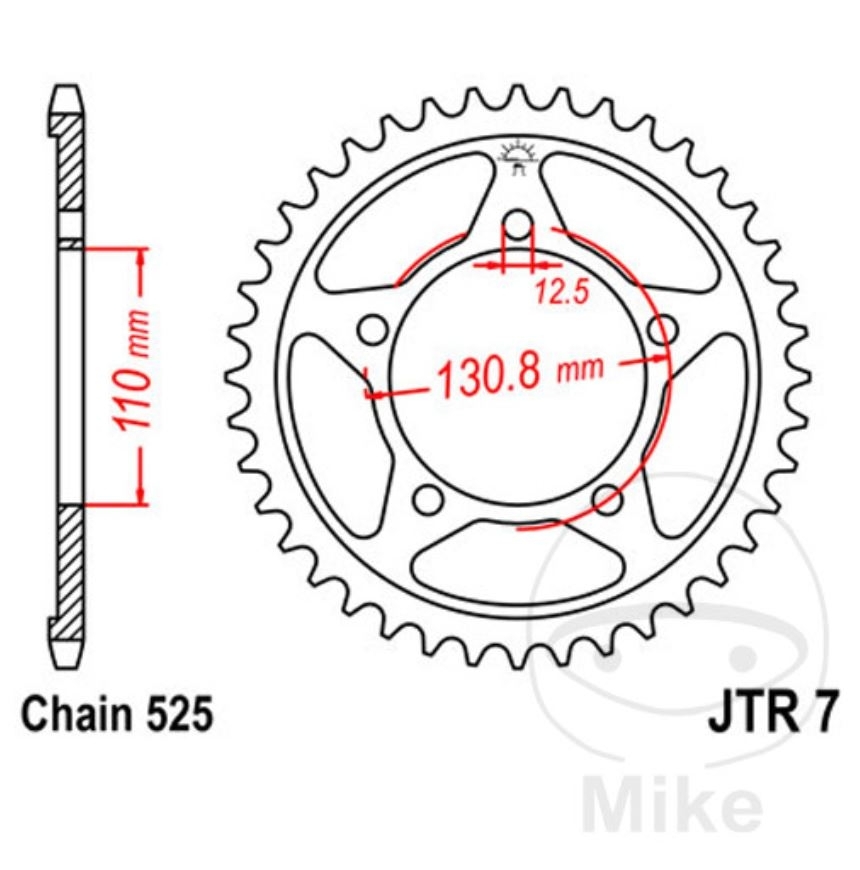 DID G&G ZVMX Kettensatz Gold 525 Teilung für BMW S1000R S1000RR, 17-45-120