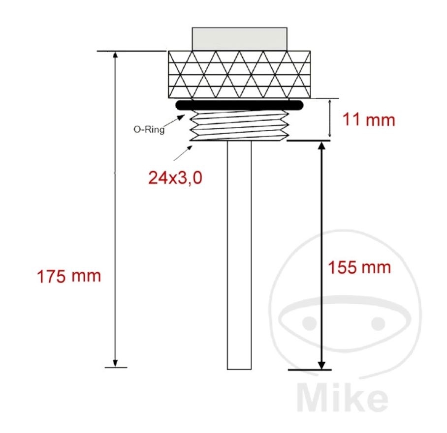 Öltemperatur Ölthermometer für Honda CB400 CB450 CB750 CB900 CB1100 CM400 24x3 mm