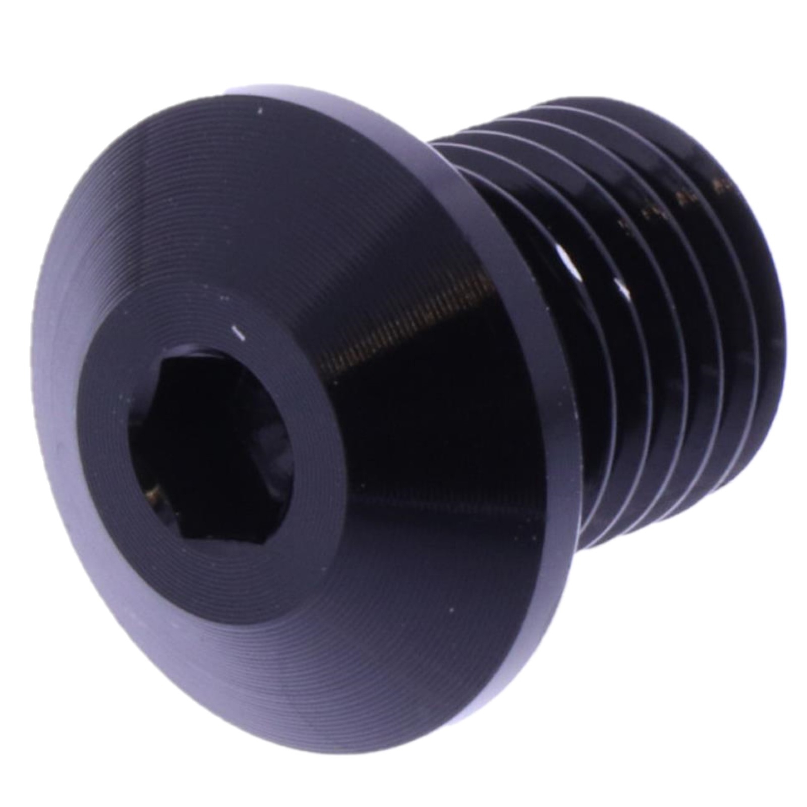 Abdeckschraube für Daytonaspiegel M10 x 1,25mm Rechtsgewinde Aluminium schwarz