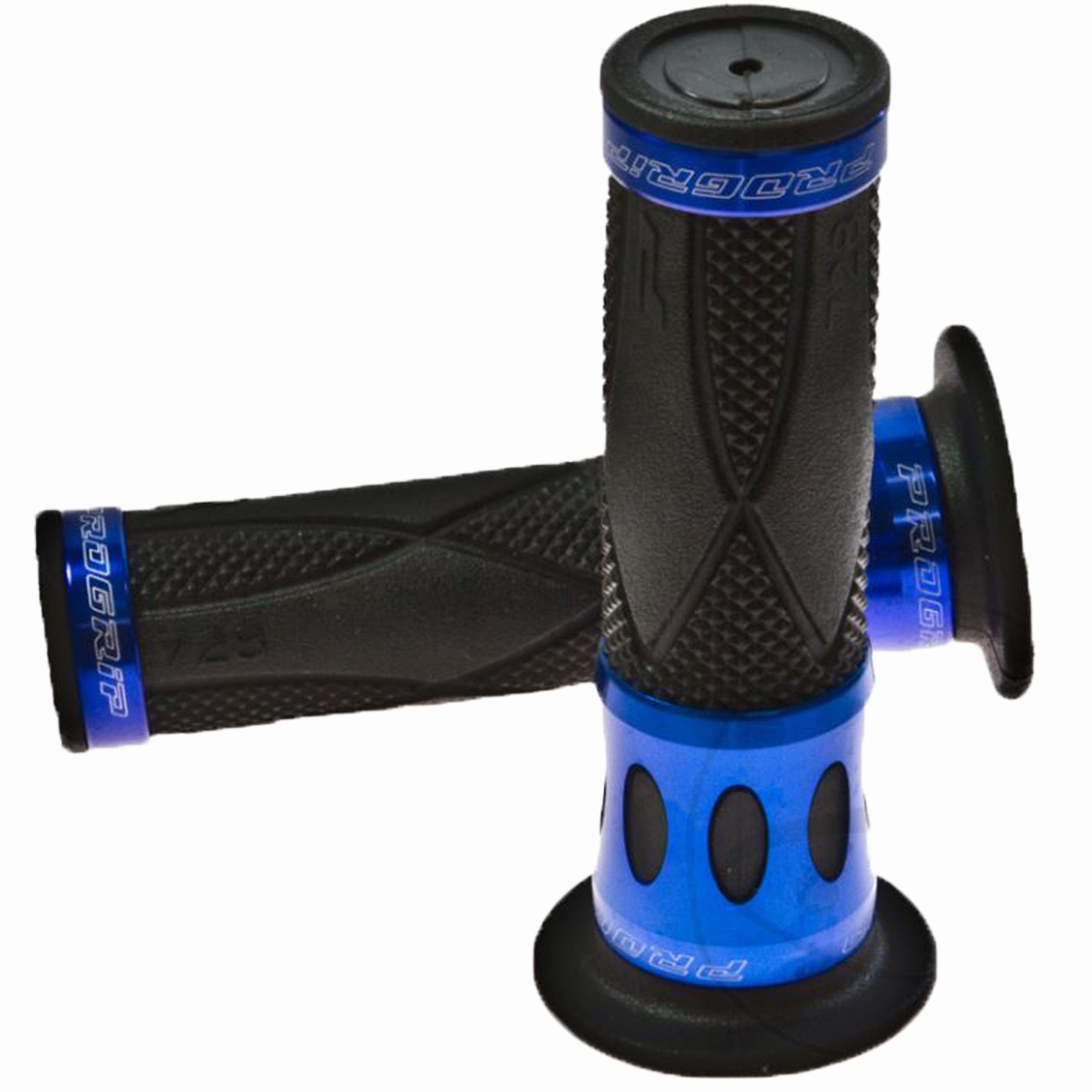 Progrip Road Griffgummi Paar PA072800CRBL 728.04 Schwarz-Blau mit Alu-Ring