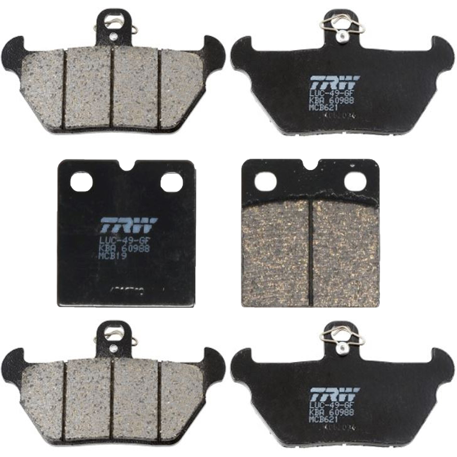 TRW Bremsbelagsatz komplett für BMW K1100 LT  0526 1990-98 K1 1000 0525 1988-93 vorne + hinten