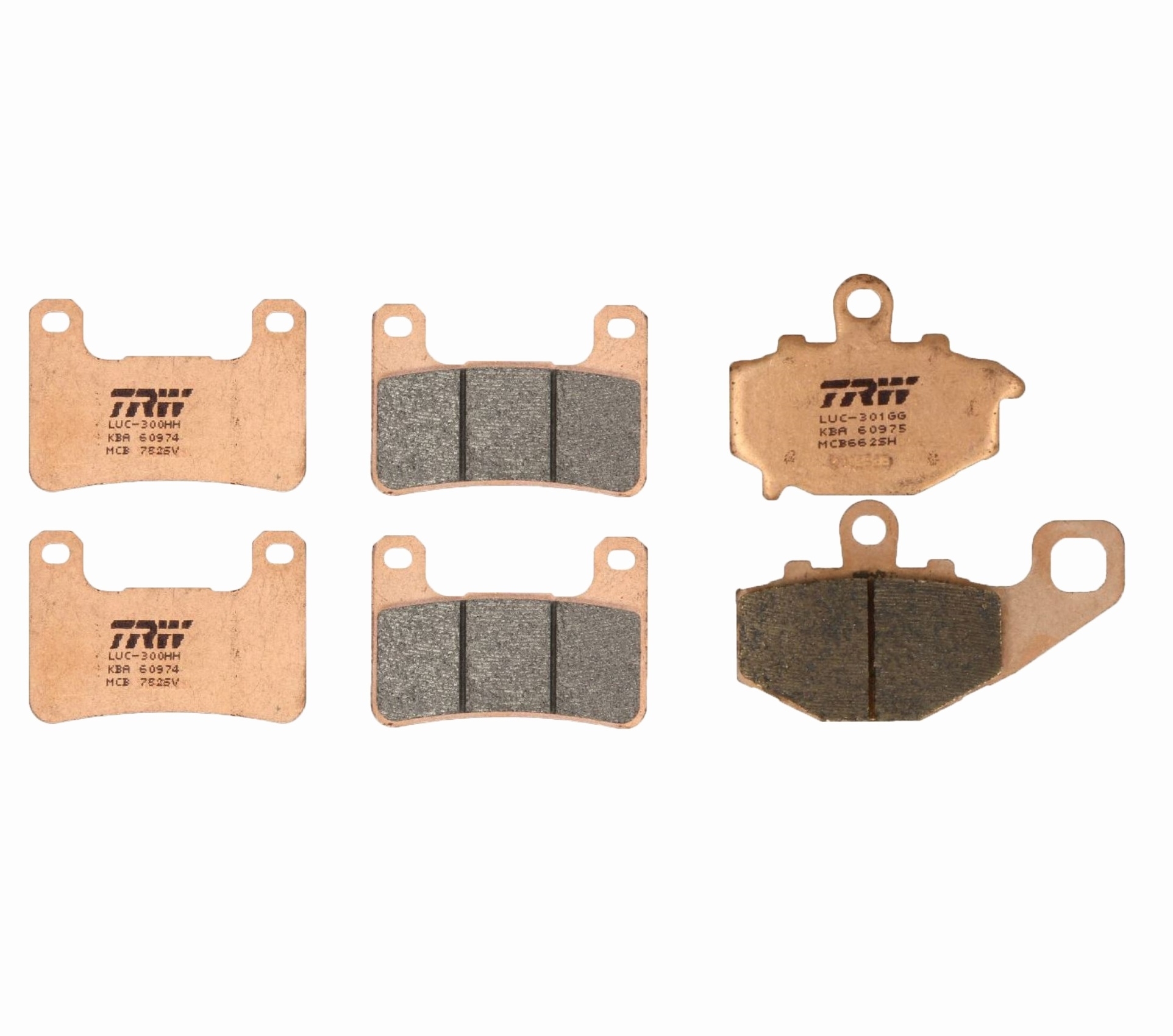 3x TRW Bremsbeläge vorne+hinten MCB752SV MCB662SH für Kawasaki Z1000SX ABS ab 2011