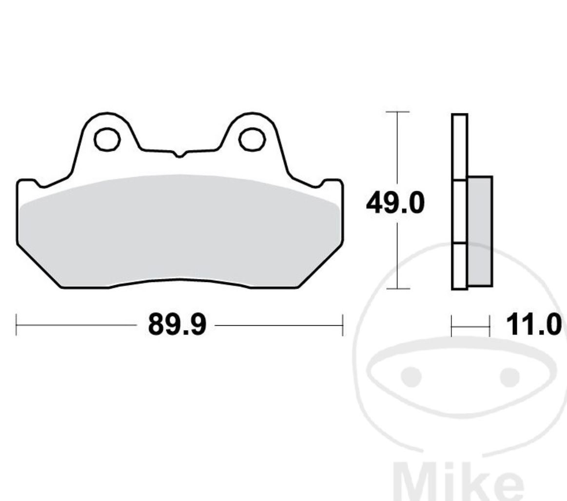 TRW MCB512SV Sintermetall Bremsbeläge vorne für Honda CB CBR CX CBX CMX GB GL NS VF VFR XL XLV