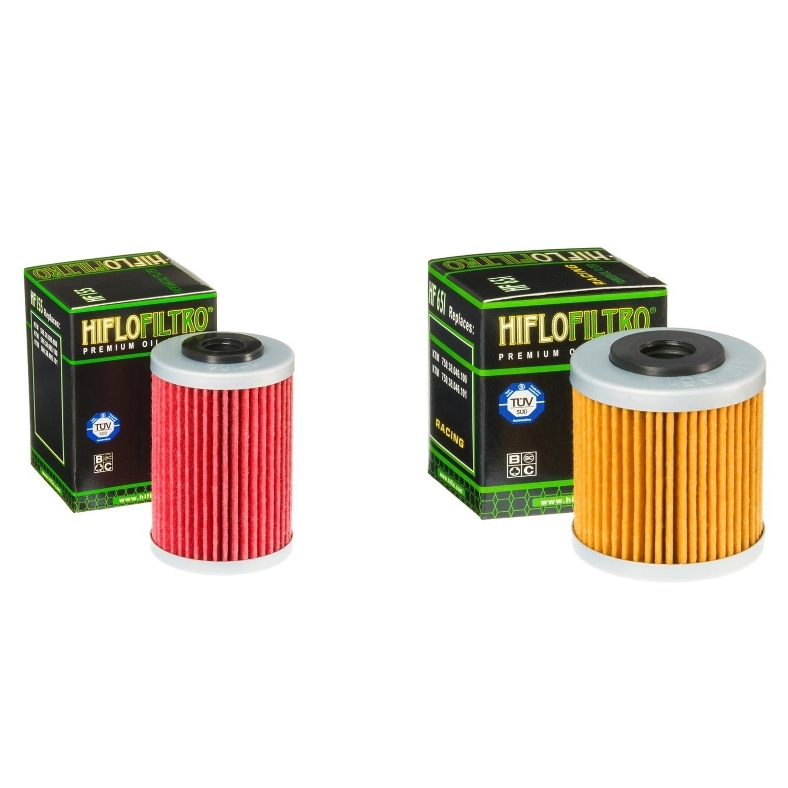 HIFLO Ölfilter für KTM 690 Duke und Duke R ab 2012 HF155 + HF 651