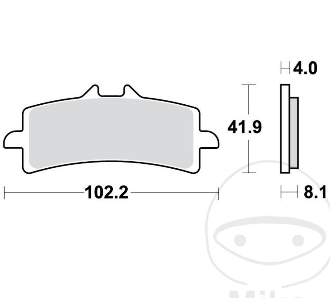 TRW MCB858CRQ Carbon Bremsbelagsatz vorne für BMW R1200 HP4 Aprilia RSV4 Ducati Triumph Speed Triple