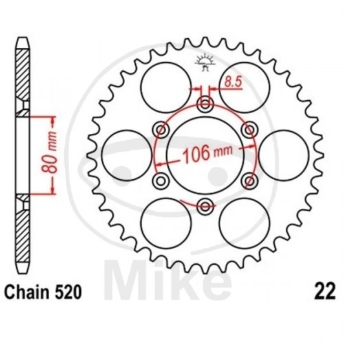 JT Kettenrad 42 Zähne Teilung 520 / JTR22.42 JT Sprockets