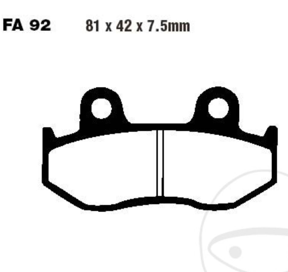 EBC Bremsbeläge FA092TT für Honda MTX 80 200 XR CR 125 500 600 250 XL 350 600 CR
