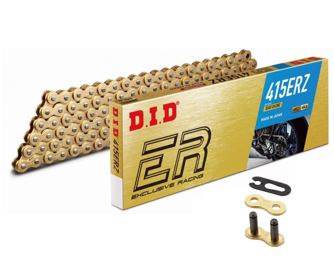 DID Racing Antriebskette extra leicht Gold Teilung 415 110 Glieder +Clipschloss