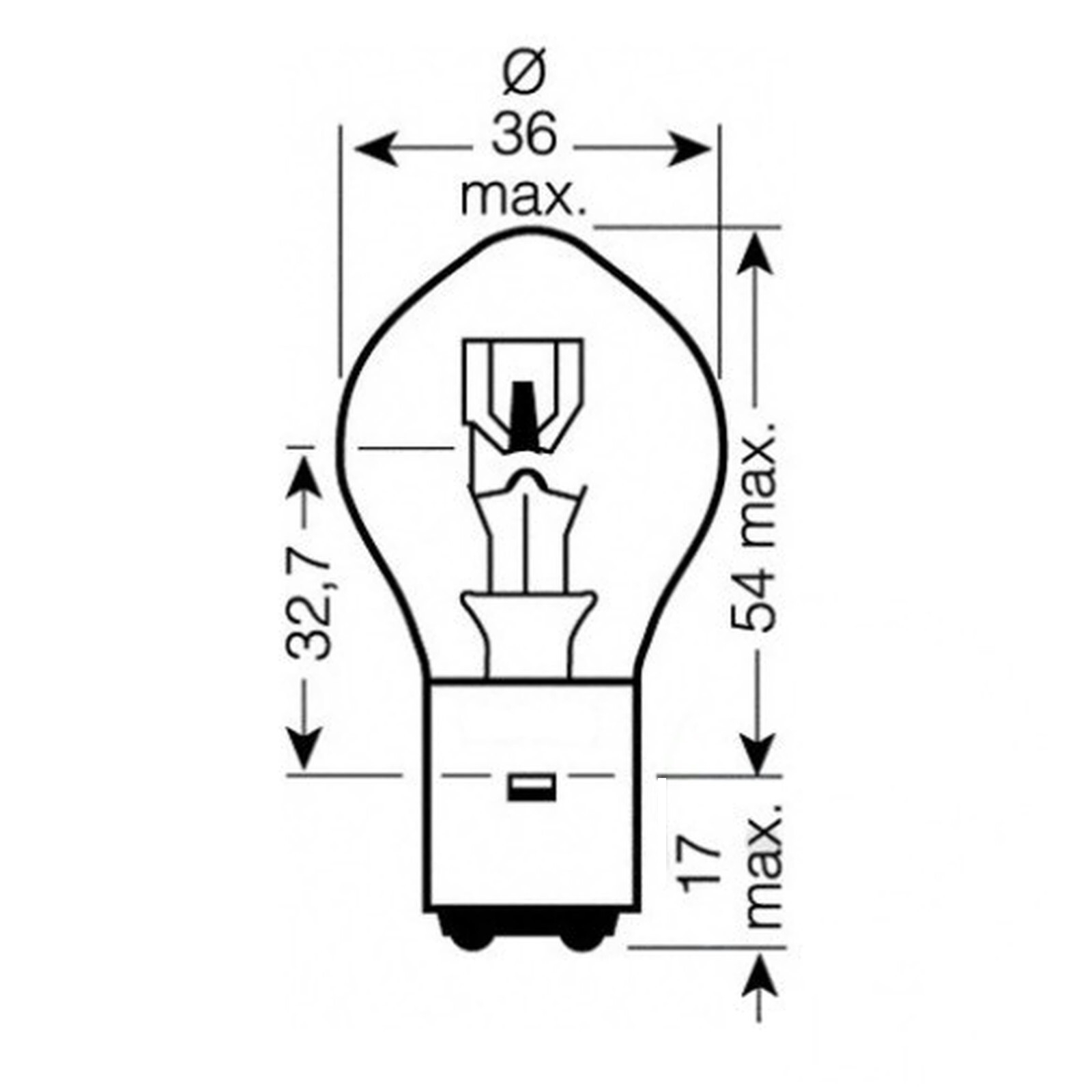 Glühbirne / Lampe S2 BA20D 12V35/35W / 1221
