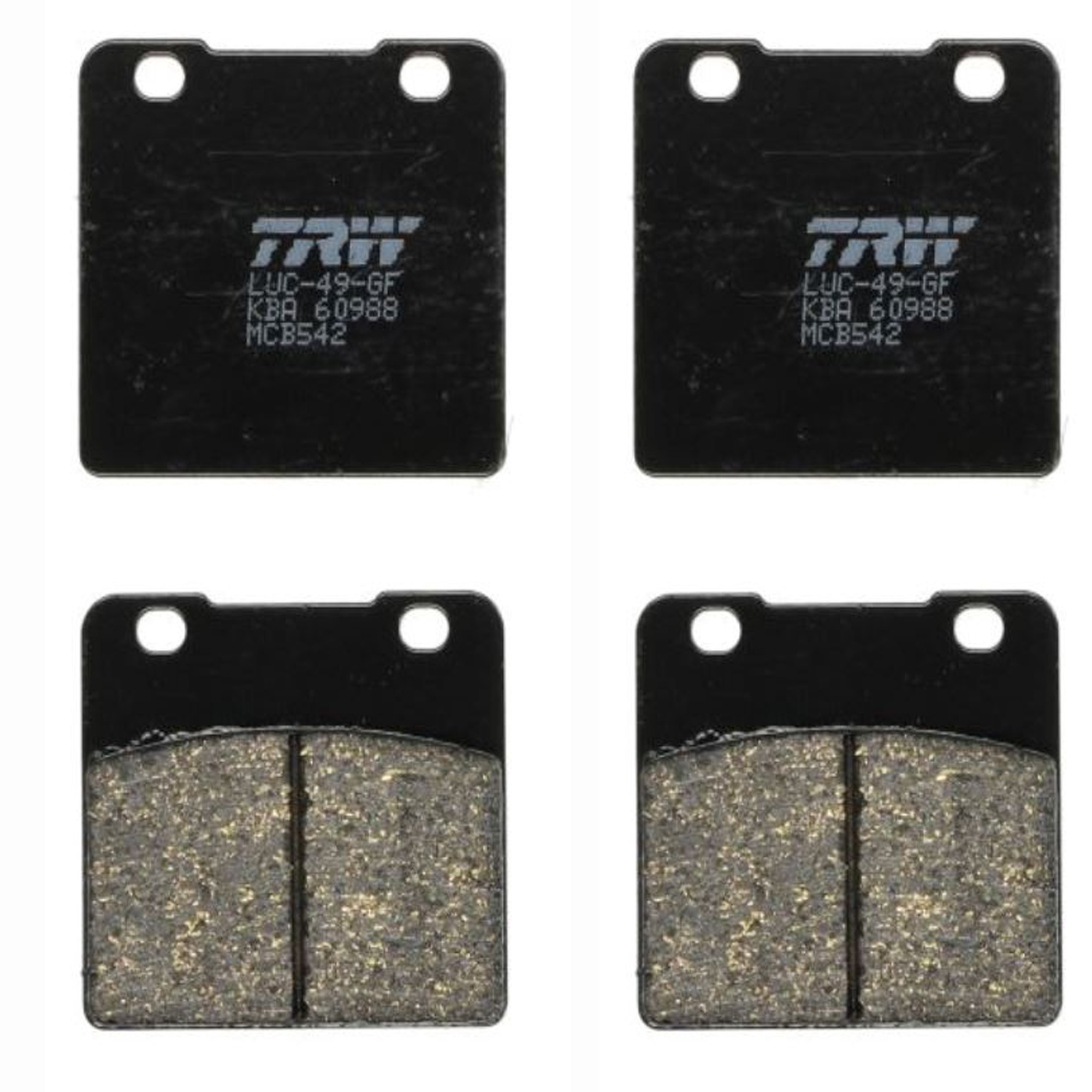 2x TRW MCB542 Bremsbelagsatz für Suzuki VS1400 GLP GLF Intruder 1987-2003 VX51L VX51LD vorne+hinten