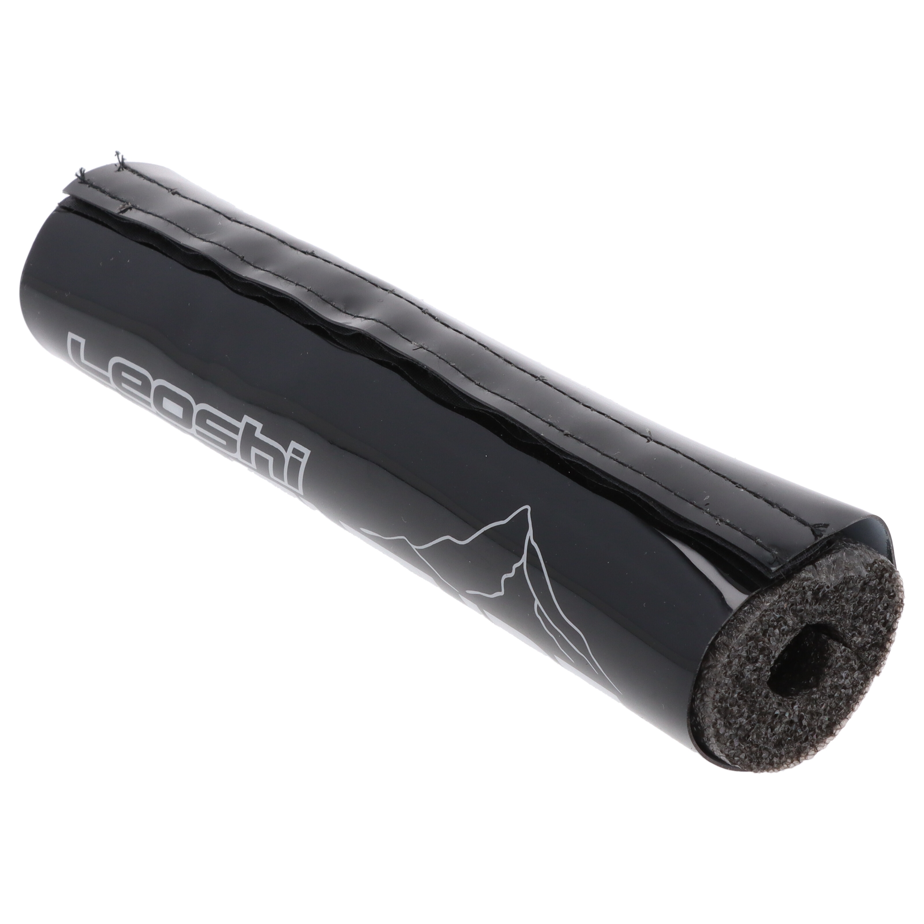 Enduro Lenker-Polster schwarz hochglanz Länge 210 mm mit Klettverschluss