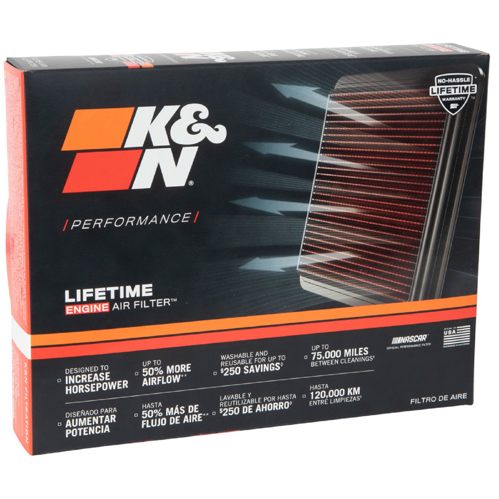 K&N Tauschluftfilter für Honda CR-V Civic Si X 1.5 2014-2022