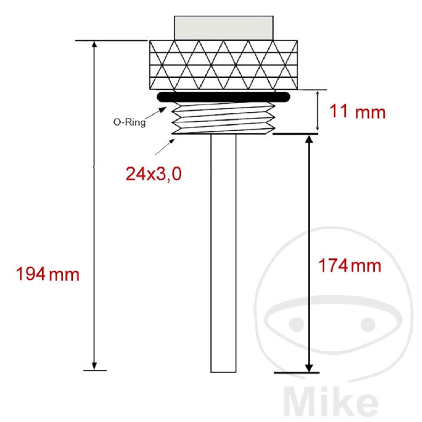 Öltemperatur Direktmesser Ölthermometer 24x3 mm für BMW F650 F800 Husqvarna Nuda