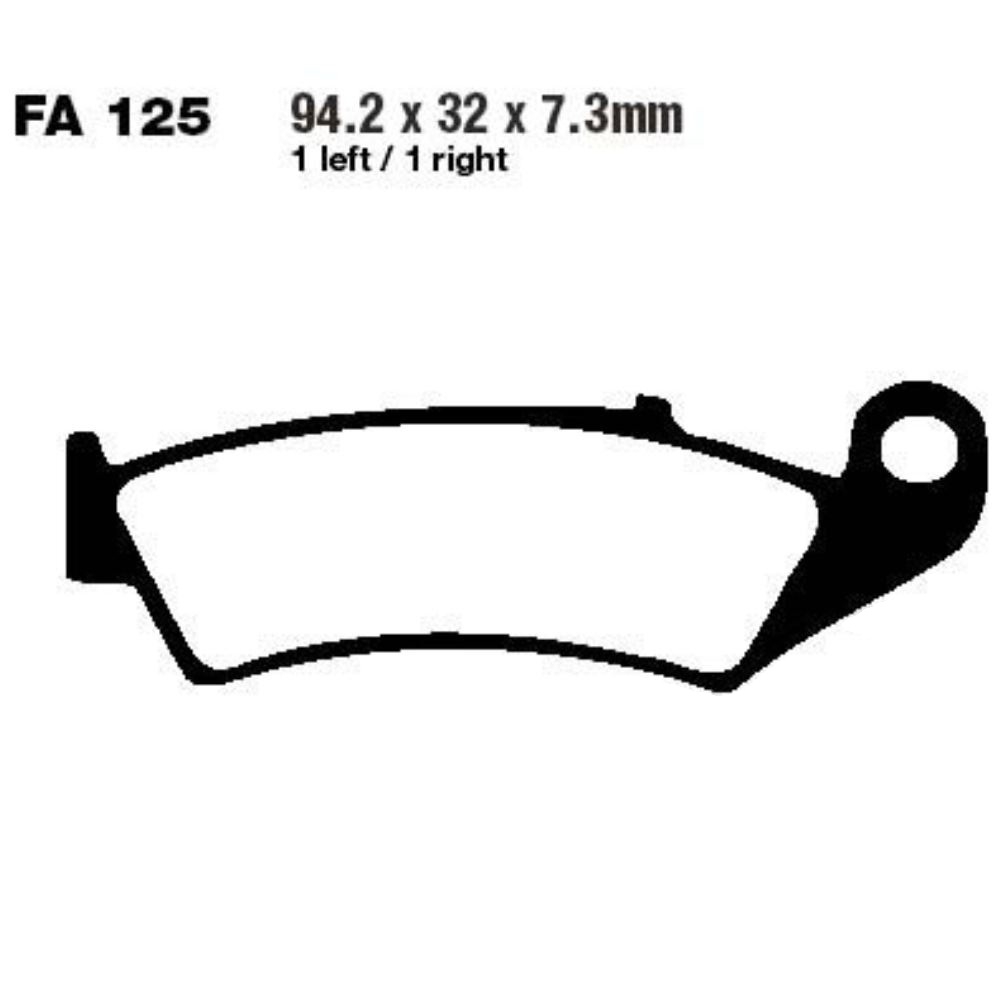 EBC Bremsbeläge FA125TT für Honda CR NX XR 125 250 500 600 R MD21 MD25