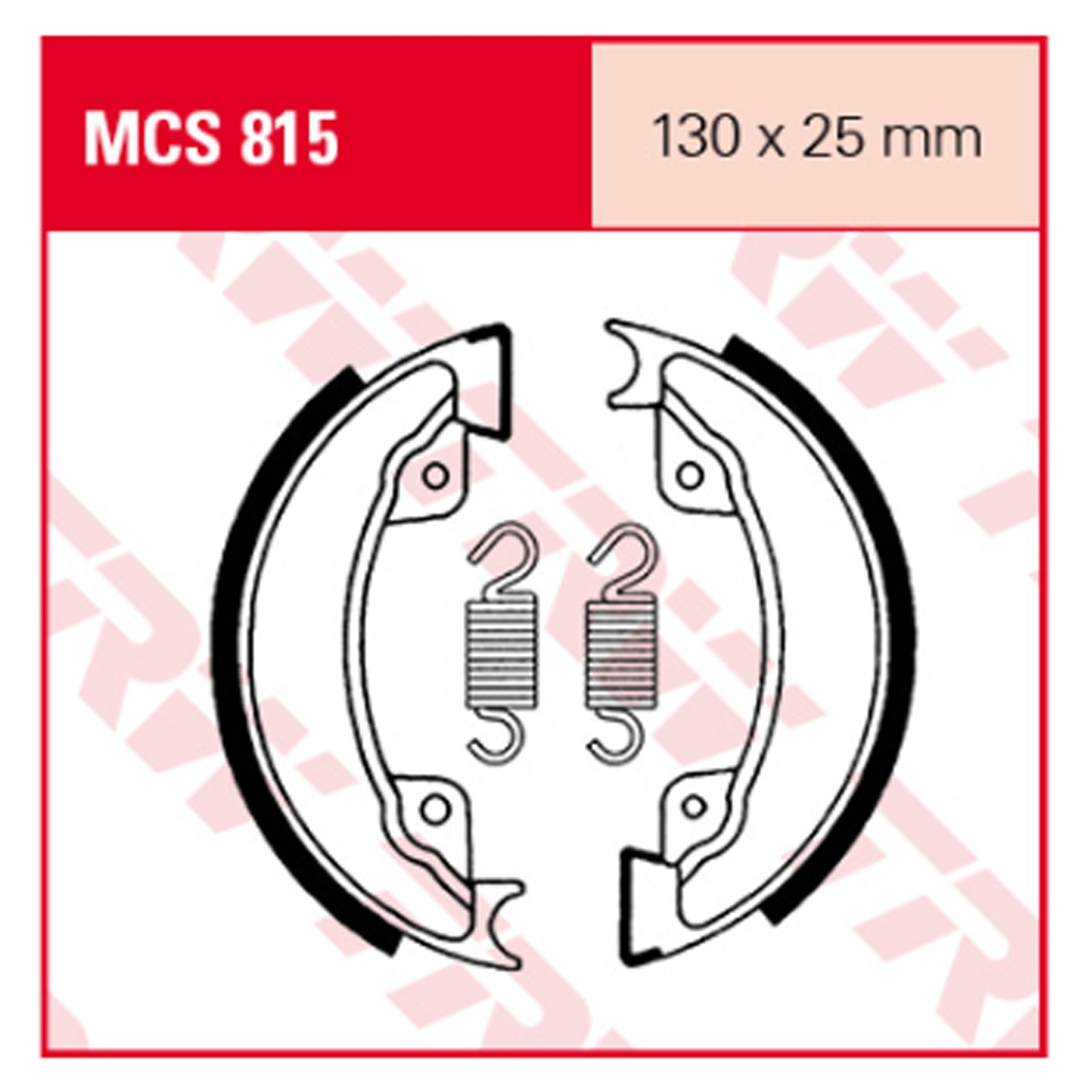 TRW MCS815 Bremsbacken vorne für Honda Pro Link XL 500 1982-1985 mit Federn 130x25mm