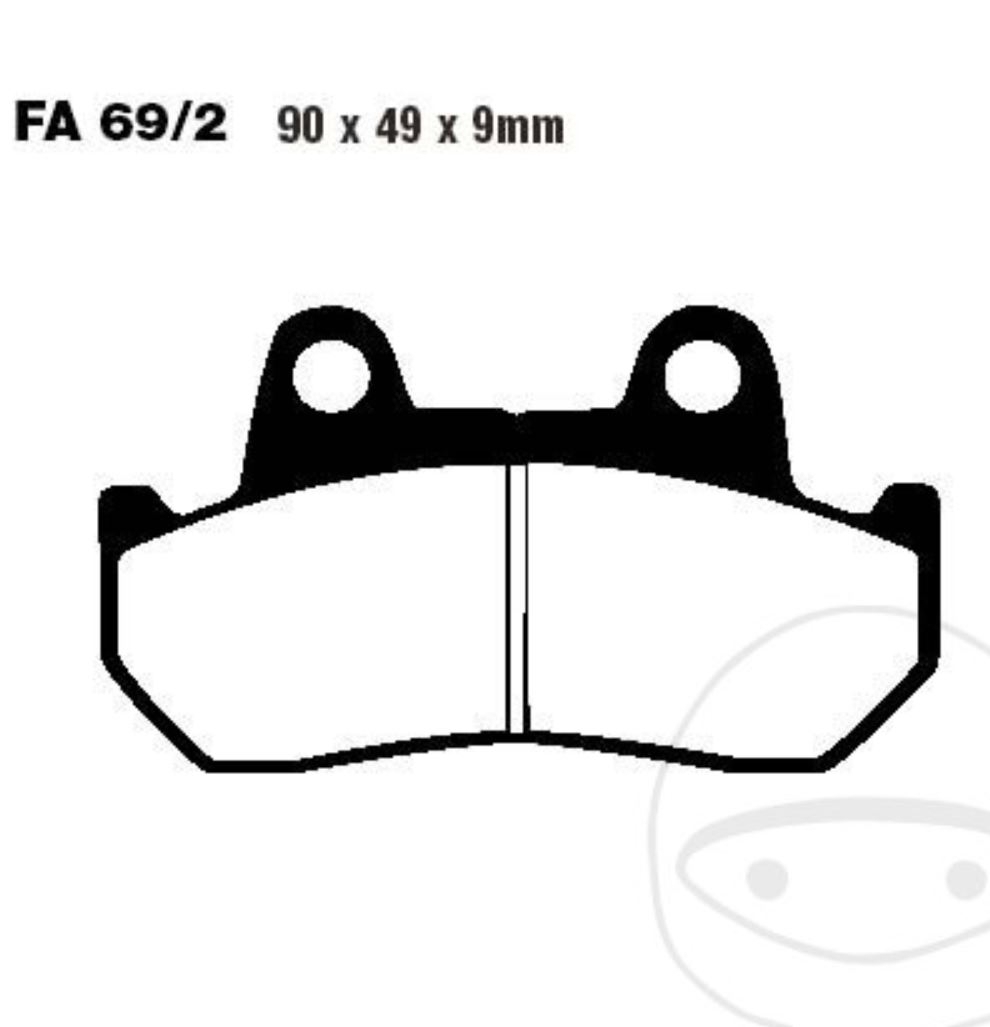 EBC Bremsbeläge FA069/2 für Honda CN 250 CB 400 750 900 CX 650 GL 650 CBX 1100