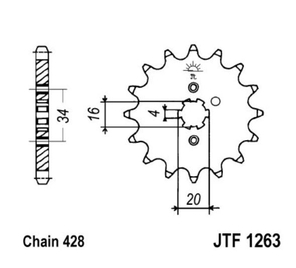 JT Ritzel 17 Zähne  Teilung 428  / 1263.17 JT Sprockets