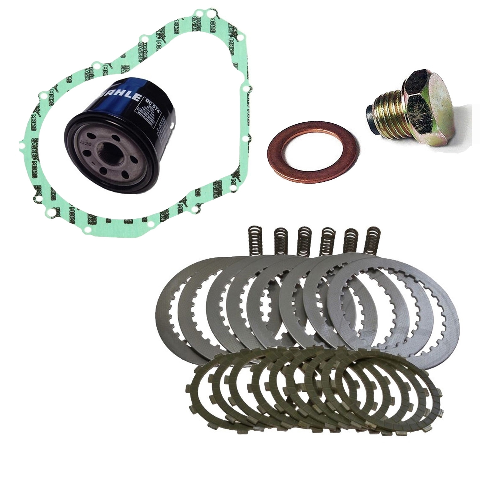 Kupplung komplett +Dichtung +Ölfilter +Ablasschraube für Suzuki GSX-R 600 U2 U3