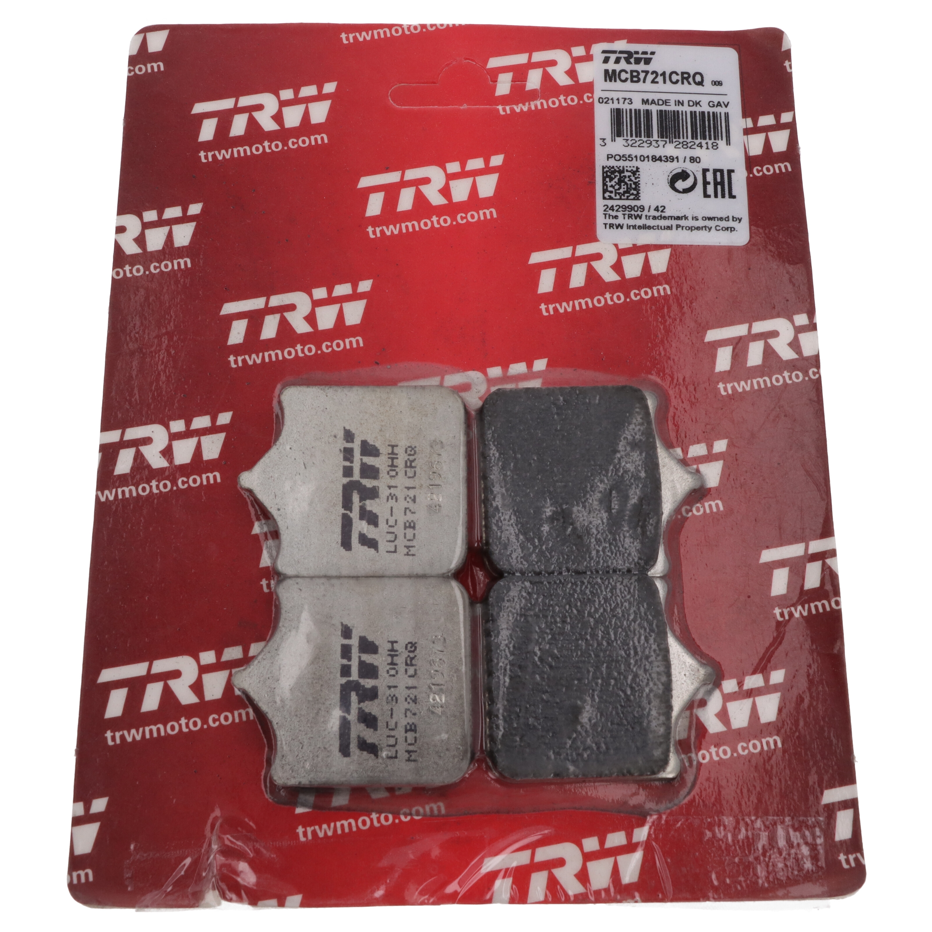 TRW MCB721CRQ Carbon Bremsbeläge vorne für Aprilia RSV1000 Benelli TNT1130 Tornado Ducati MV Augusta KTM