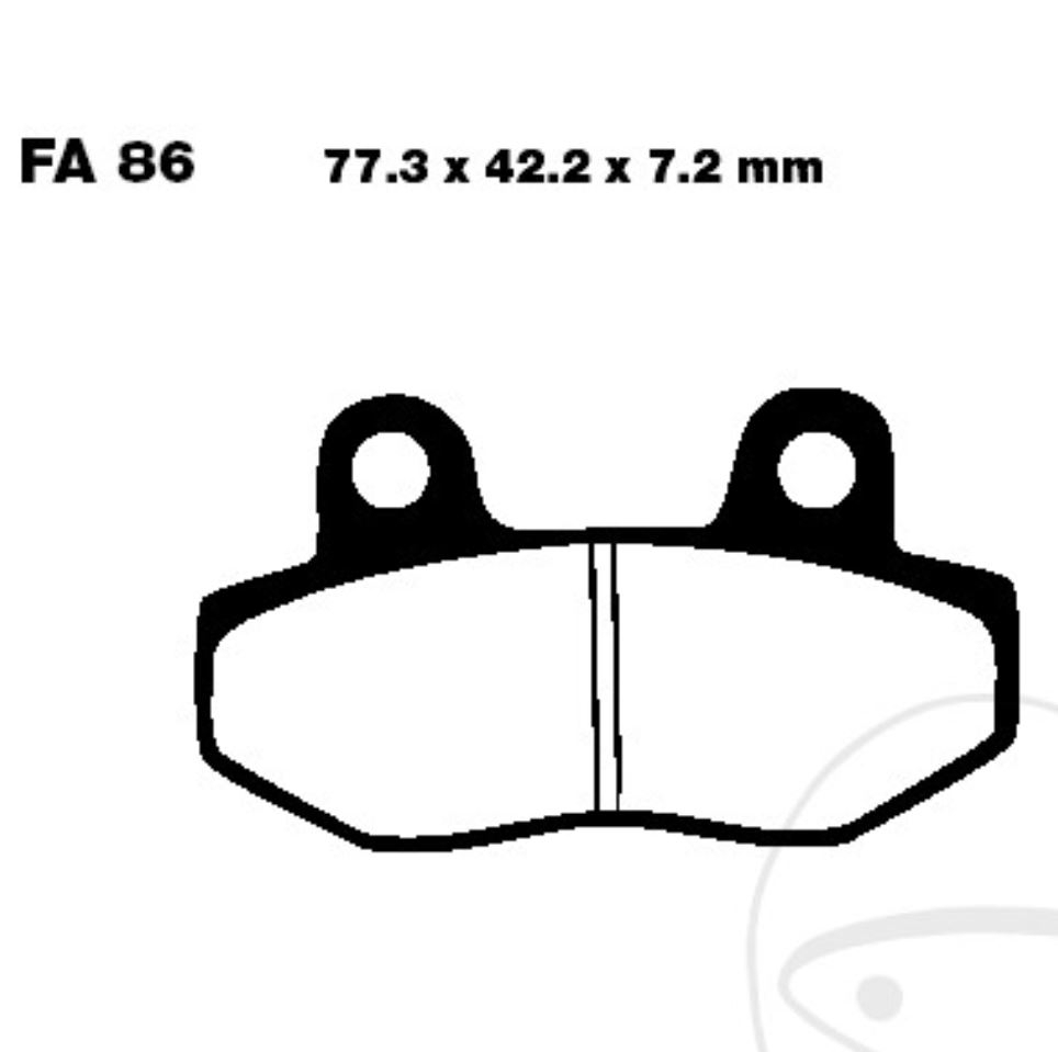 EBC Bremsbeläge FA086 für Honda MBX NSR 50 80 Hyosung XRX GV GT RT