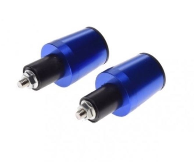 Motorrad Lenkerenden / Lenkergewichte 160g blau Vibrationsdämpfer