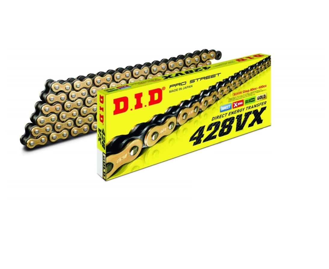 Kettensatz X-Ringkette Gold Clipschloss für Kreidler Enduro Supermoto SM/EN125