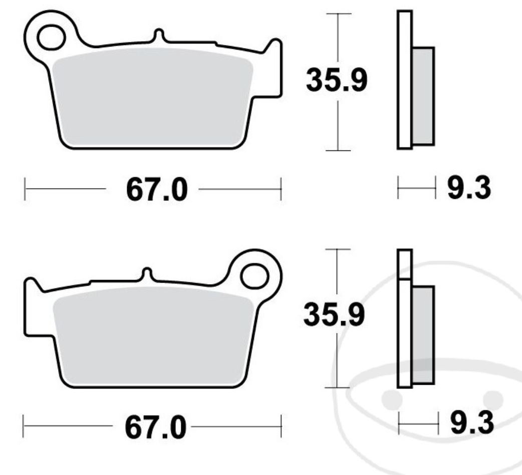 TRW MCB739EC Bremsbeläge hinten für Beta RR Aprilia Kawasaki KX Suzuki RM-Z Yamaha WR YZ