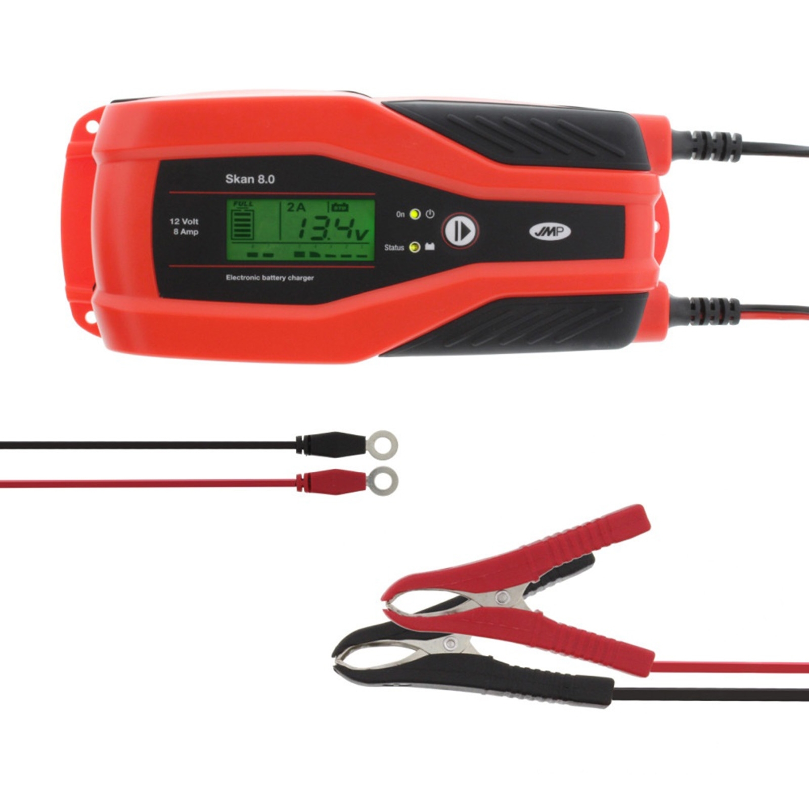 JMP Batterieladegerät Skan 8.0 12V 1A 2-8A Säure Gel AGM Lithium Canbus inkl. Adapter