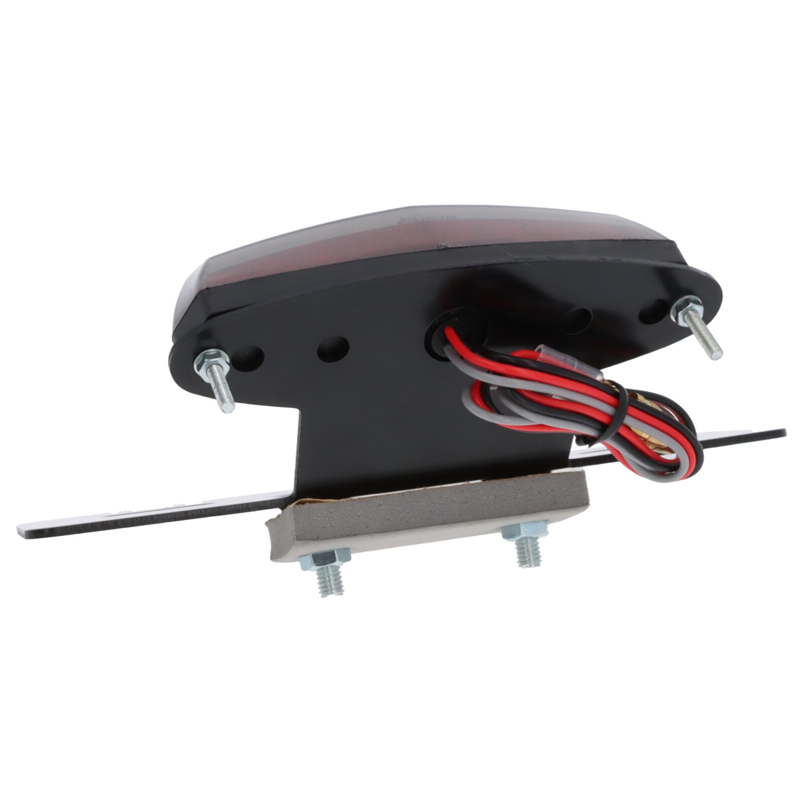 Universelle LED Rückleuchte für Motorräder und Roller M6 x 1.0 mm getönt, schwarzes Gehäuse