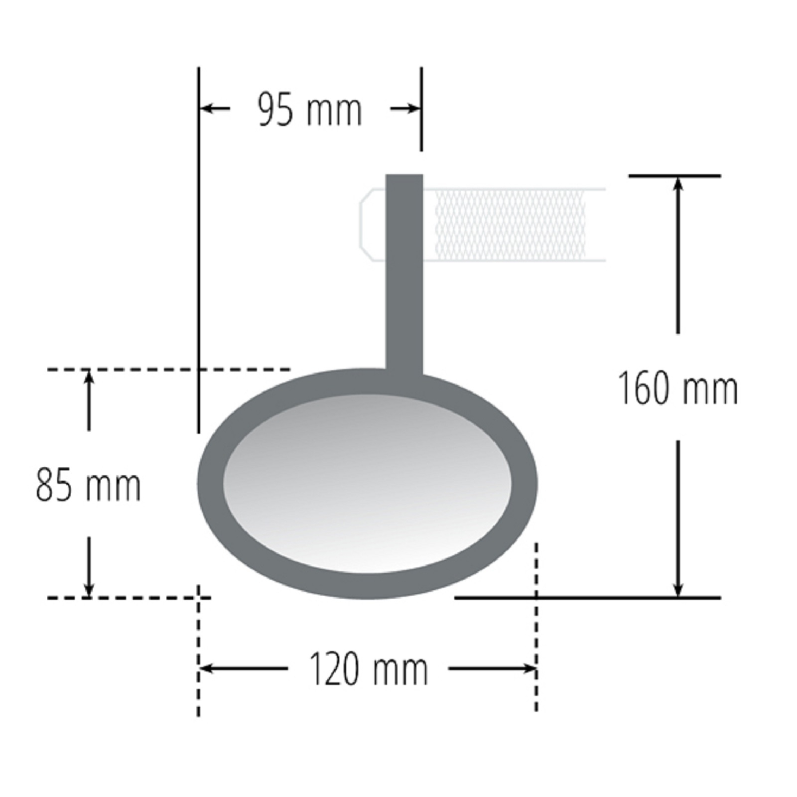 Lenkerendenspiegel für viele Modelle Beidseitig verwendbar Aluminium schwarz