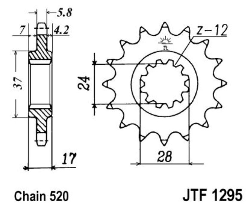 JT Ritzel 13Z Teilung 520 JT Sprockets JTF1295.13