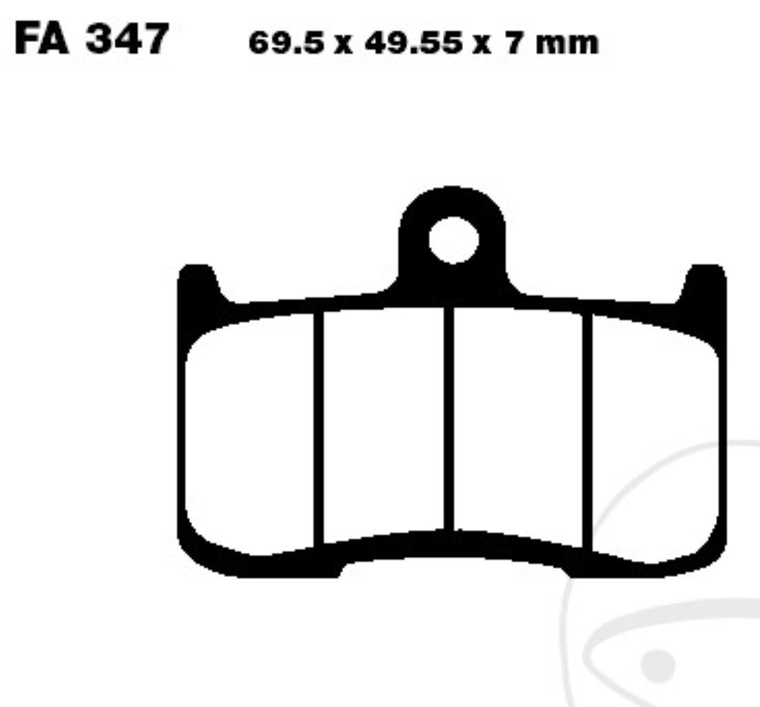 2x EBC FA347HH Sintermetall Bremsbeläge vorne für Kawasaki ZX-9R Z1000 800 Triumph 1050 675