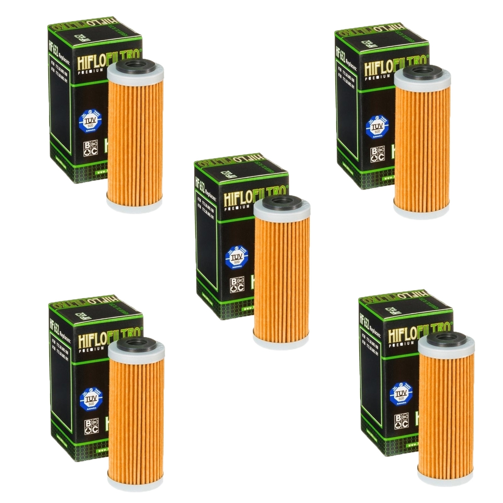5x HF652 HiFlo Ölfilter für KTM EXC EXC-F EXC-R Freeride SMR SX-F Husqvarna FC FE FS