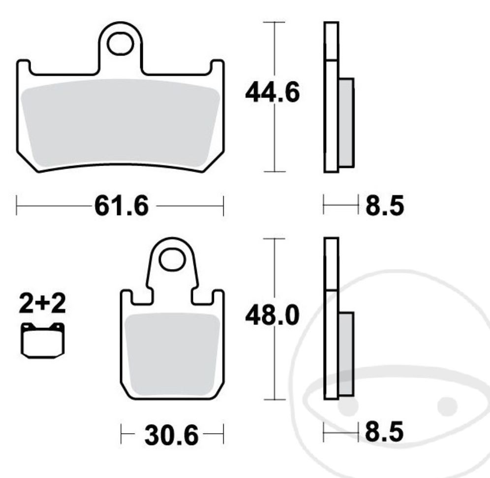 TRW MCB795SRQ Sinter Bremsbeläge vorne für Yamaha YZF-R1 1000 MT-01 VMX-17 1700