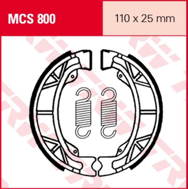 TRW MCS800 Bremsbackensatz für Aprilia KTM Baotian Ering Kymco Honda Peugeot Sachs mit Federn