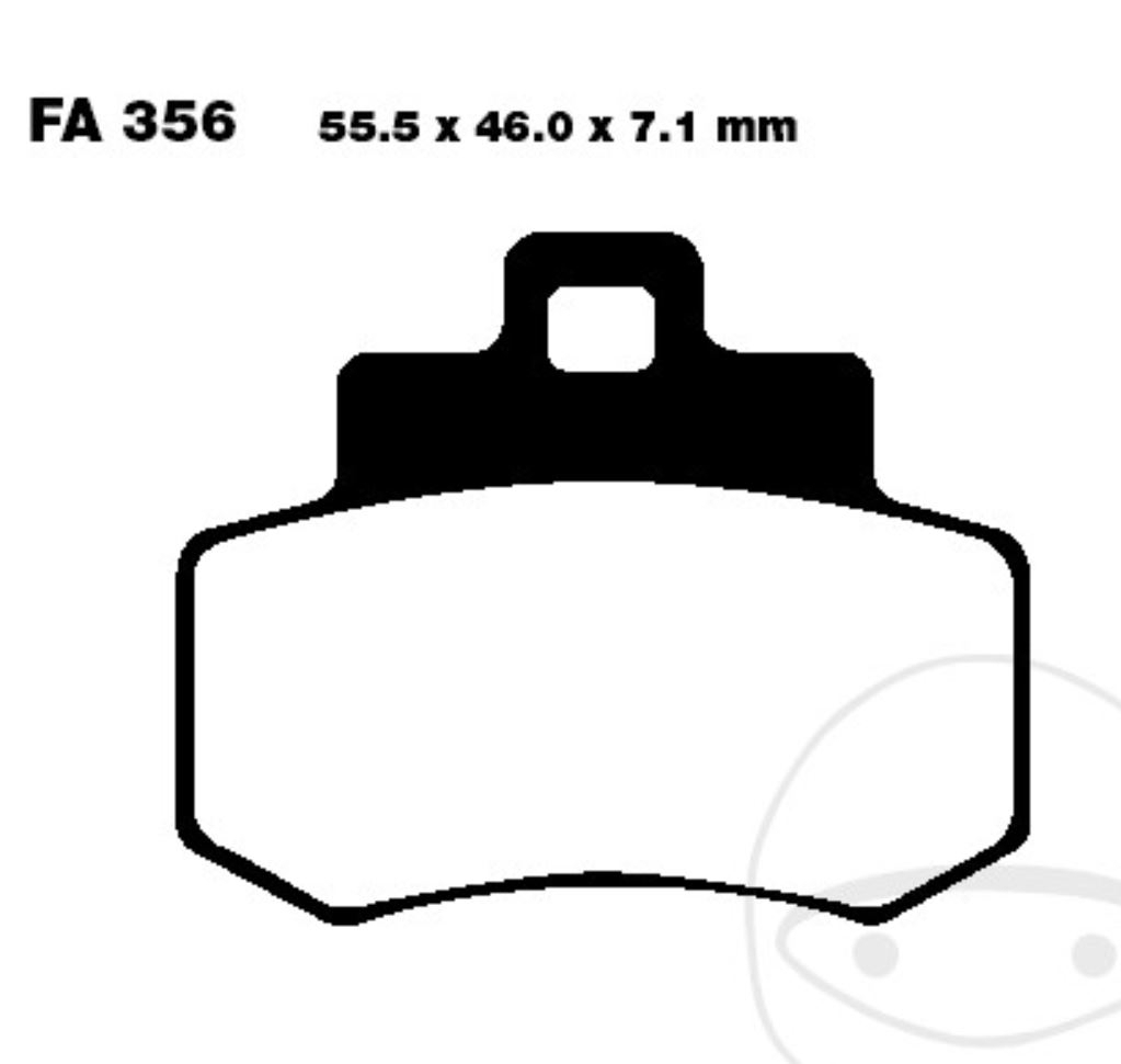 EBC SFA356 Scooter Bremsbeläge für Kymco Grand Dink 250 S41000 S41001 2001 - 2006