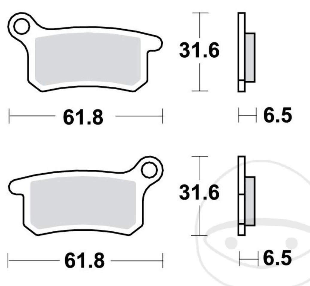 TRW MCB740SI Sintermetall Bremsbelagsatz für KTM SX65 2002-2023 SX85 2003-2011 vorne+hinten