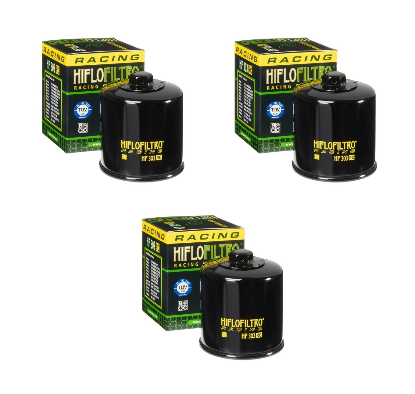 3 X Hiflo Racing Ölfilter HF303RC