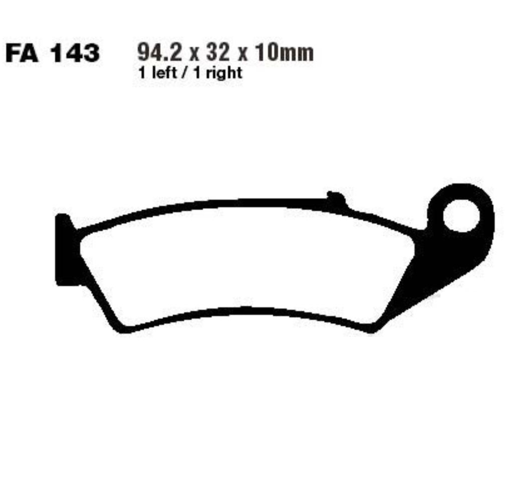 EBC Bremsbeläge FA143 für Honda VFR 400 RVF VFR 750 400 NSR 250