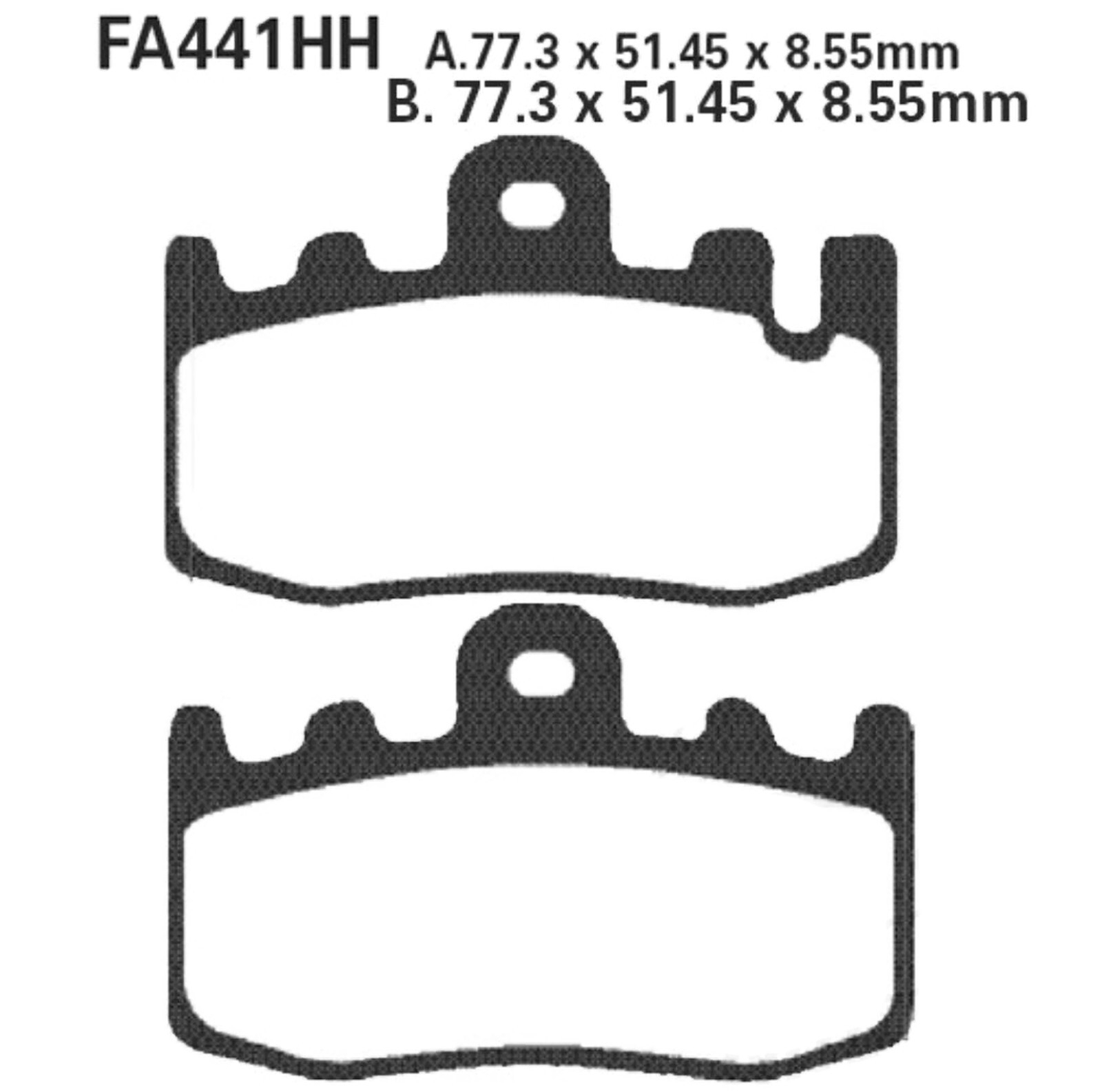 EBC FA441HH Sintermetall Bremsbeläge für BMW K 1200 GT ABS 2004 - 2008 K12S/K44 0587