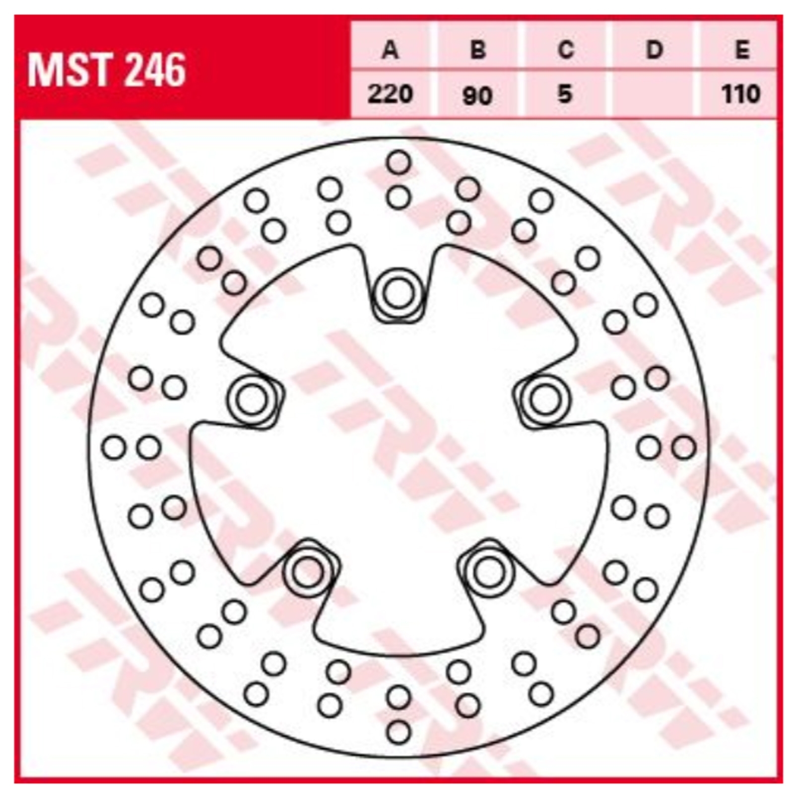Bremsscheibe MST246 TRW-Lucas für Suzuki GSX-R 600/750/1000 TL 1000 S SV 650