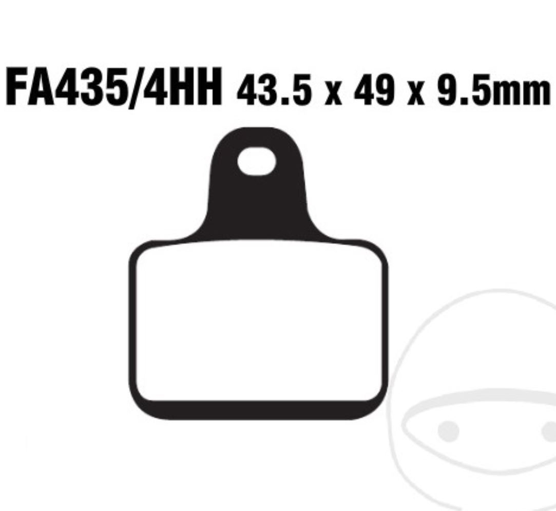 EBC Bremsbeläge FA435/4HH für MV Agusta F4 1000 312R F511BA/BB 2008
