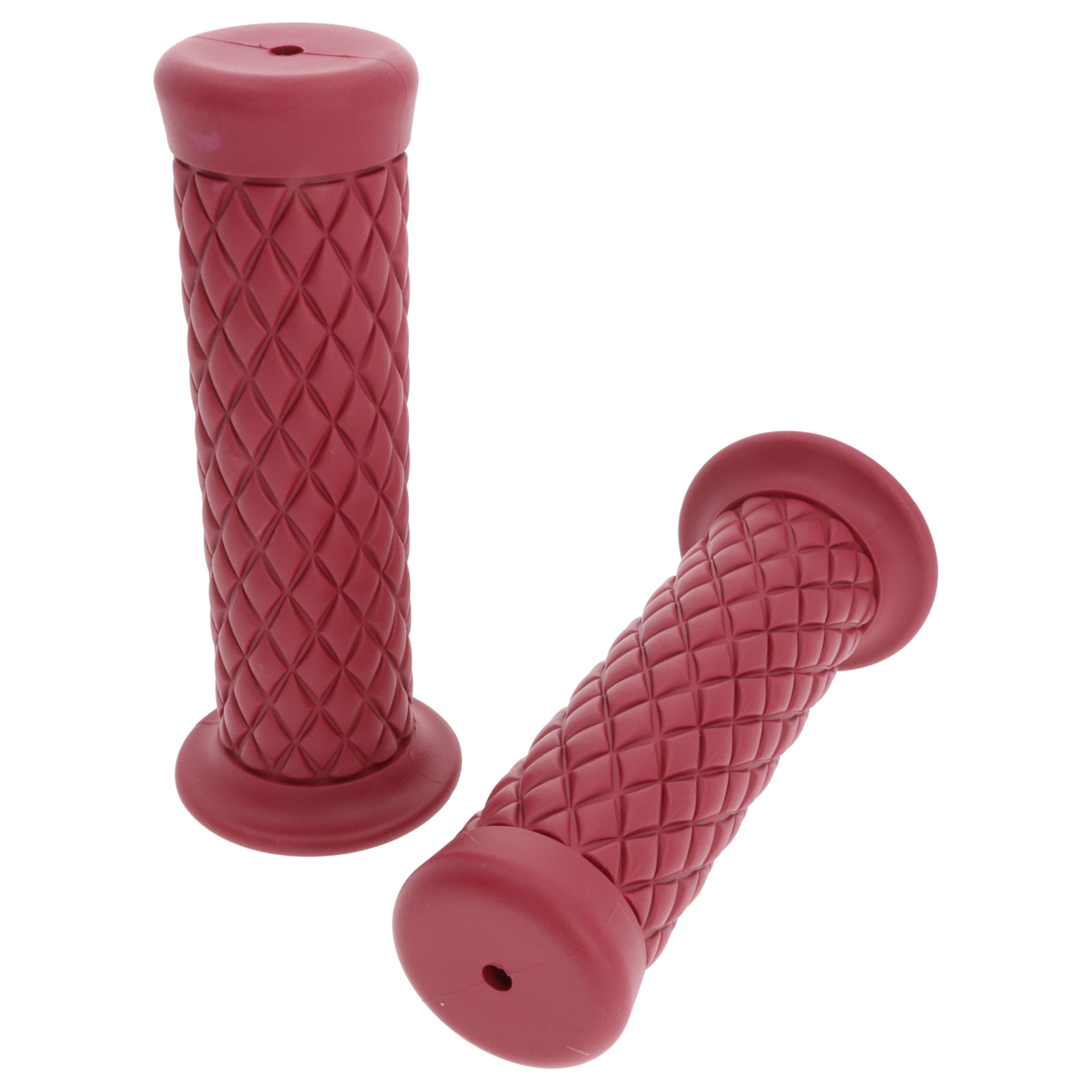 Motorrad Griffgummi-Paar Bordeaux 22/25 mm für 7/8"-22 mm Lenker, Länge:124 mm