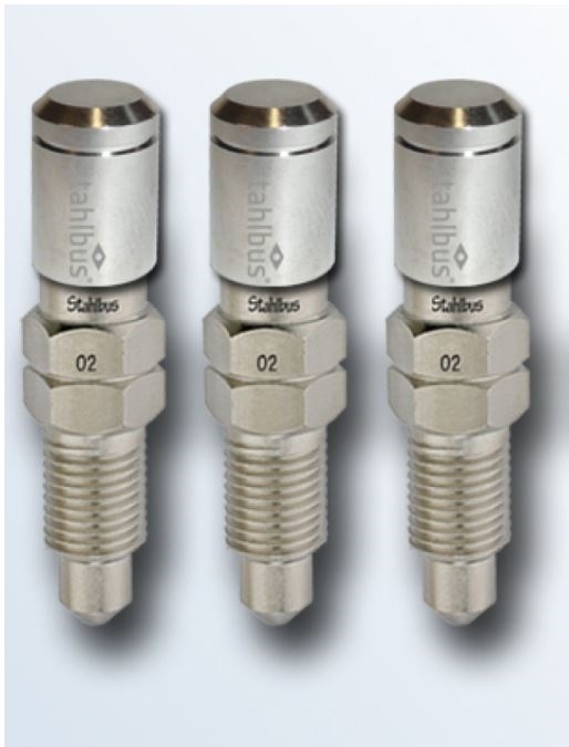 3x stahlbus Schnell-Entlüfterschraube Entlüftungsventil 3/8 Zoll-24UNFx16 + Alukappen Nickel