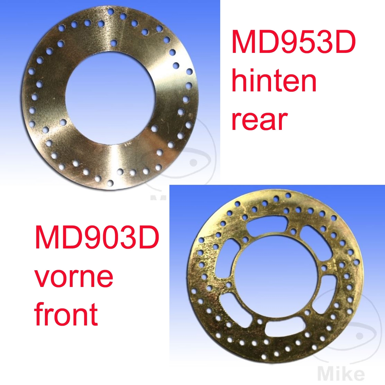 EBC Bremsscheiben-Set Hinten & Vorne MD903D + MD953D Yamaha YP 250 4UC DX DXA SG041 A SG04B SG048