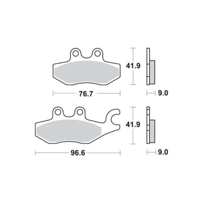 TRW MCB771SRM Bremsbeläge hinten für Piaggio MP3 X9 X8 Xevo X7 Beverly X10