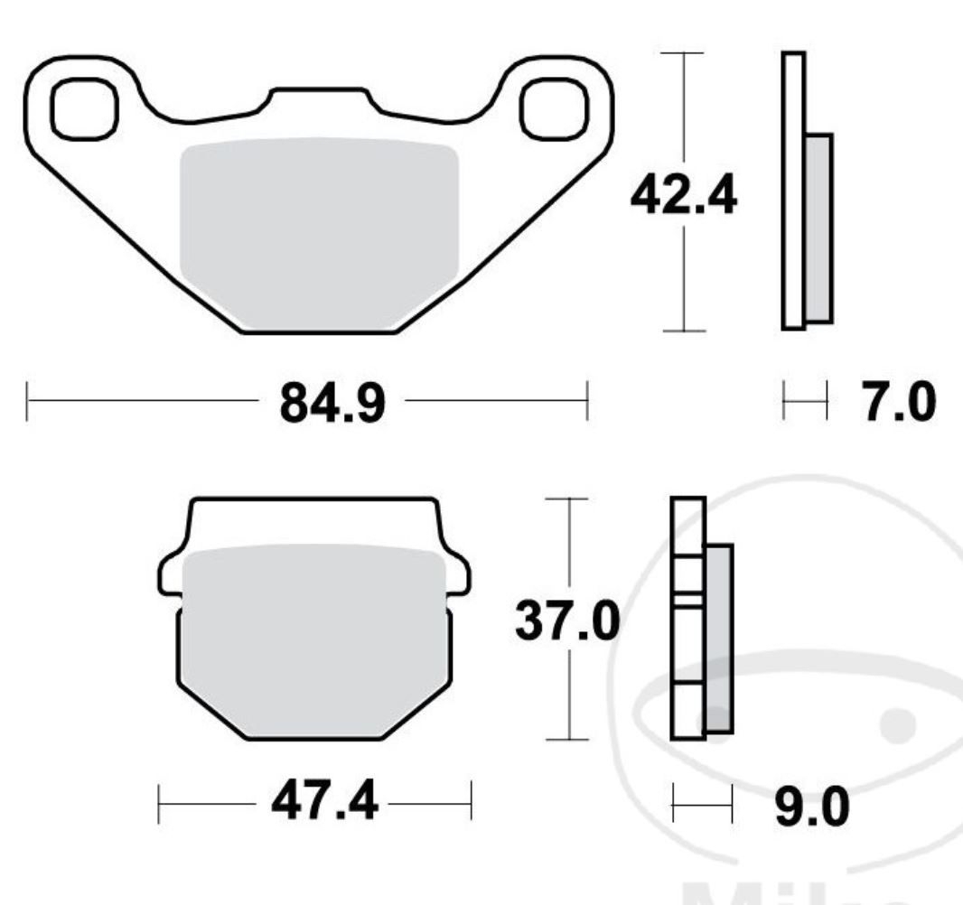 TRW MCB519SI Sintermetall Bremsbeläge für Peugeot Speedfight Kisbee Sky Aprilia Ering Keeway Kawasaki TGB
