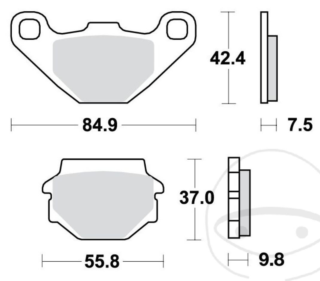 TRW MCB523SI Bremsbeläge hinten für KTM EXC EGS Aprilia RX Husaberg Linhai Kawasaki KLR Polaris