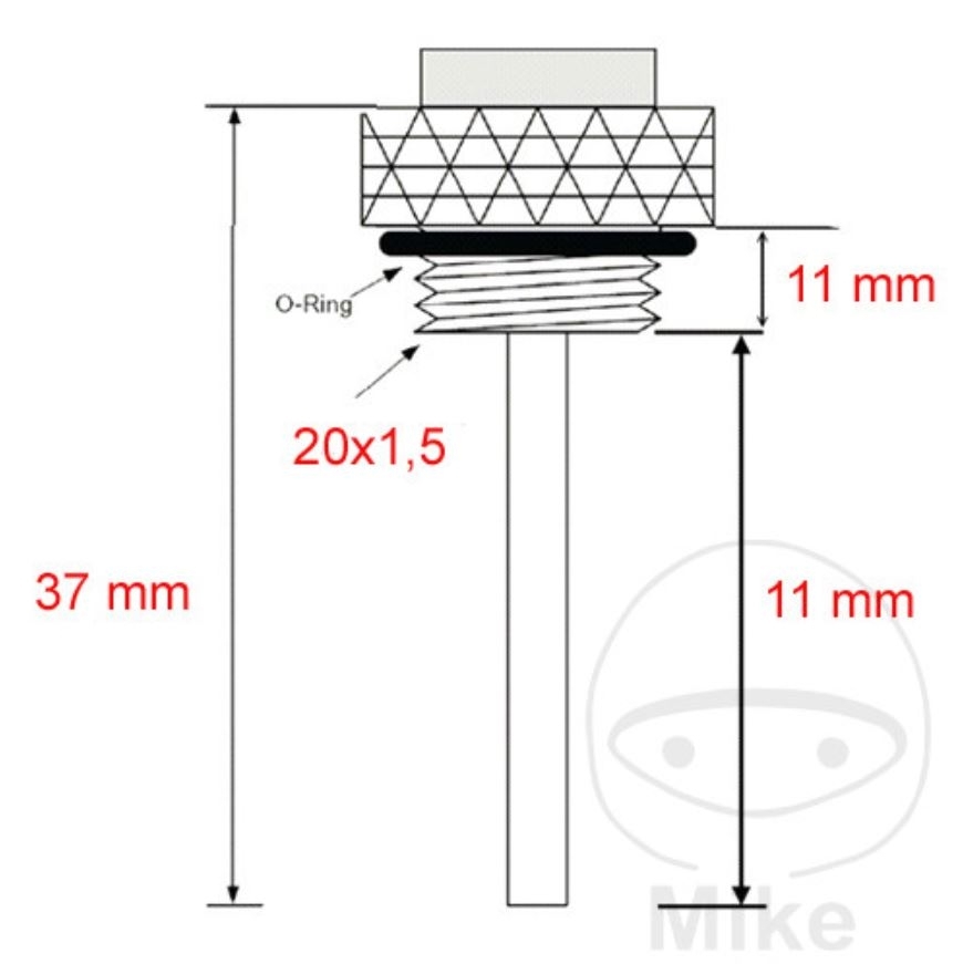 JMP Ölthermometer analog Öltemperaturmesser für Suzuki GN DR650 GSX400 GZ SFV TL1000