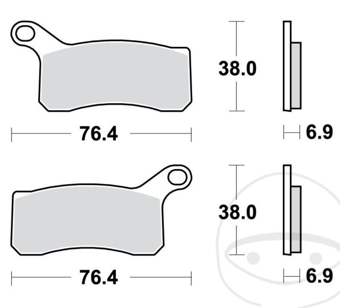 TRW MCB824SI Sintermetall Bremsbeläge vorne für KTM SX Quad 450 505 XC Quad 525